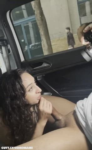 Amateur Blowjob Car Sex Cum Cumshot Facial Public Teen Titty Fuck Porn GIF by duromami