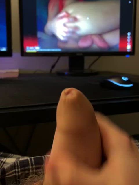 Are u naughty enough to bust a 🥜 with me on the big screen while wife’s away? x