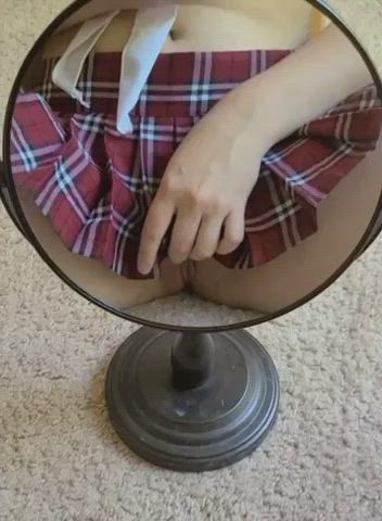 Amateur Cheerleader Mirror Pussy Teen Porn GIF by lamsinka89