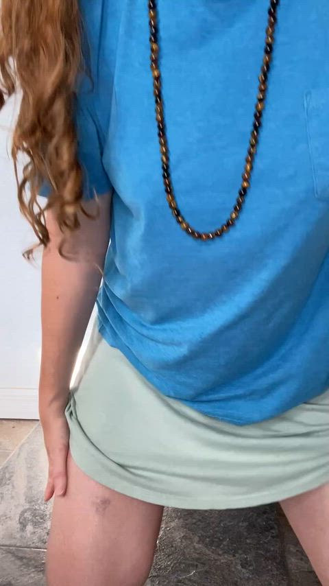 Ginger bush and no panties thumbnail