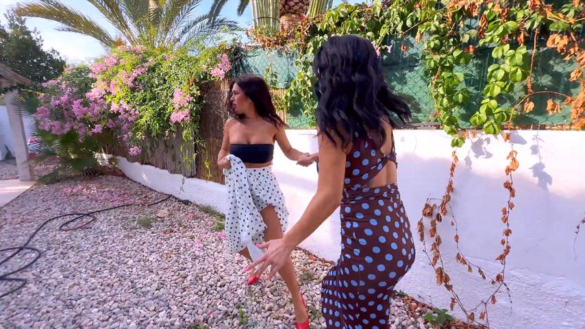 Latina and Scarlett in - Pin Up Show Girls Bound and Wand by a Creepy Fanatic