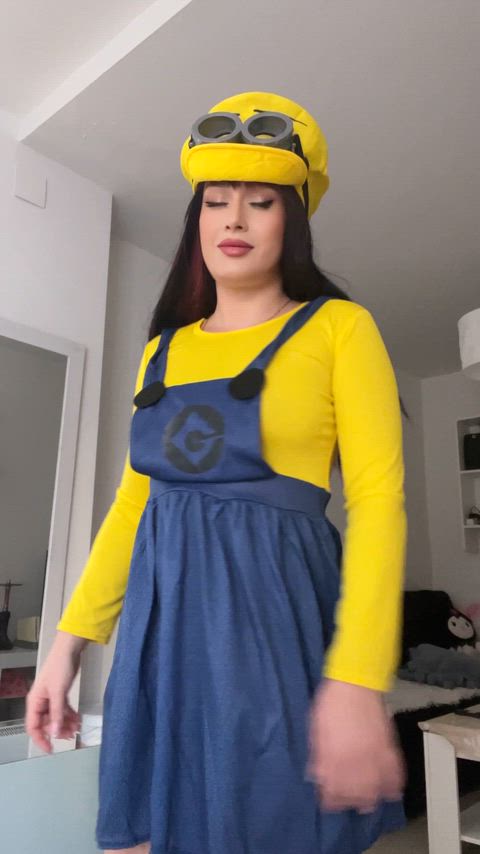Anastasia as Minion Girl cosplay (self)