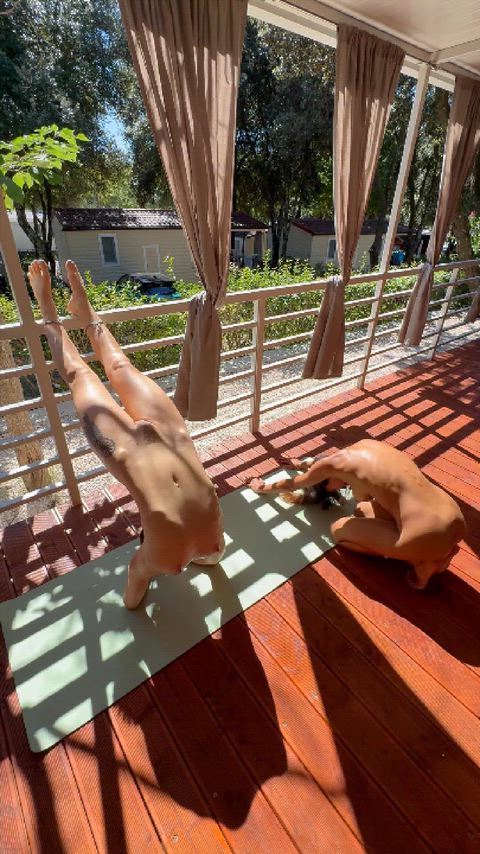 Naked Yoga is Even Better with a Friend