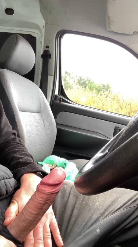 Caught with my dick out in the car!! Who wants to know what happened next? 💬