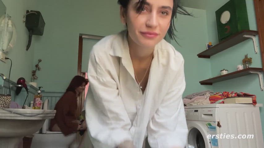 Amateur Bath Bathroom Bathtub Hairy Lesbian Lesbians Shower Tattoo Tattooed Porn GIF by ersties