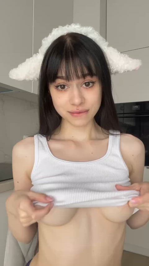 Daddy, would you suck my tits