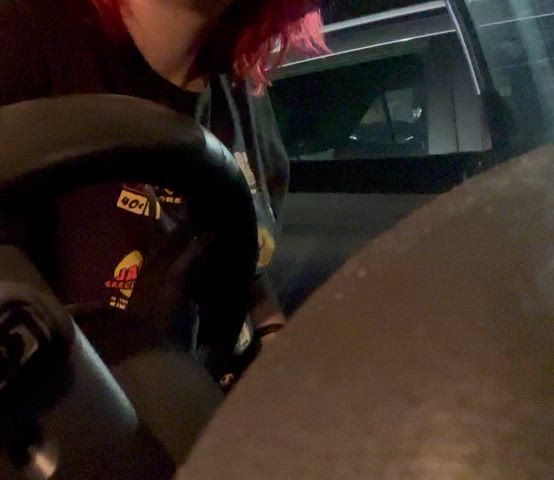 Outside the car titties