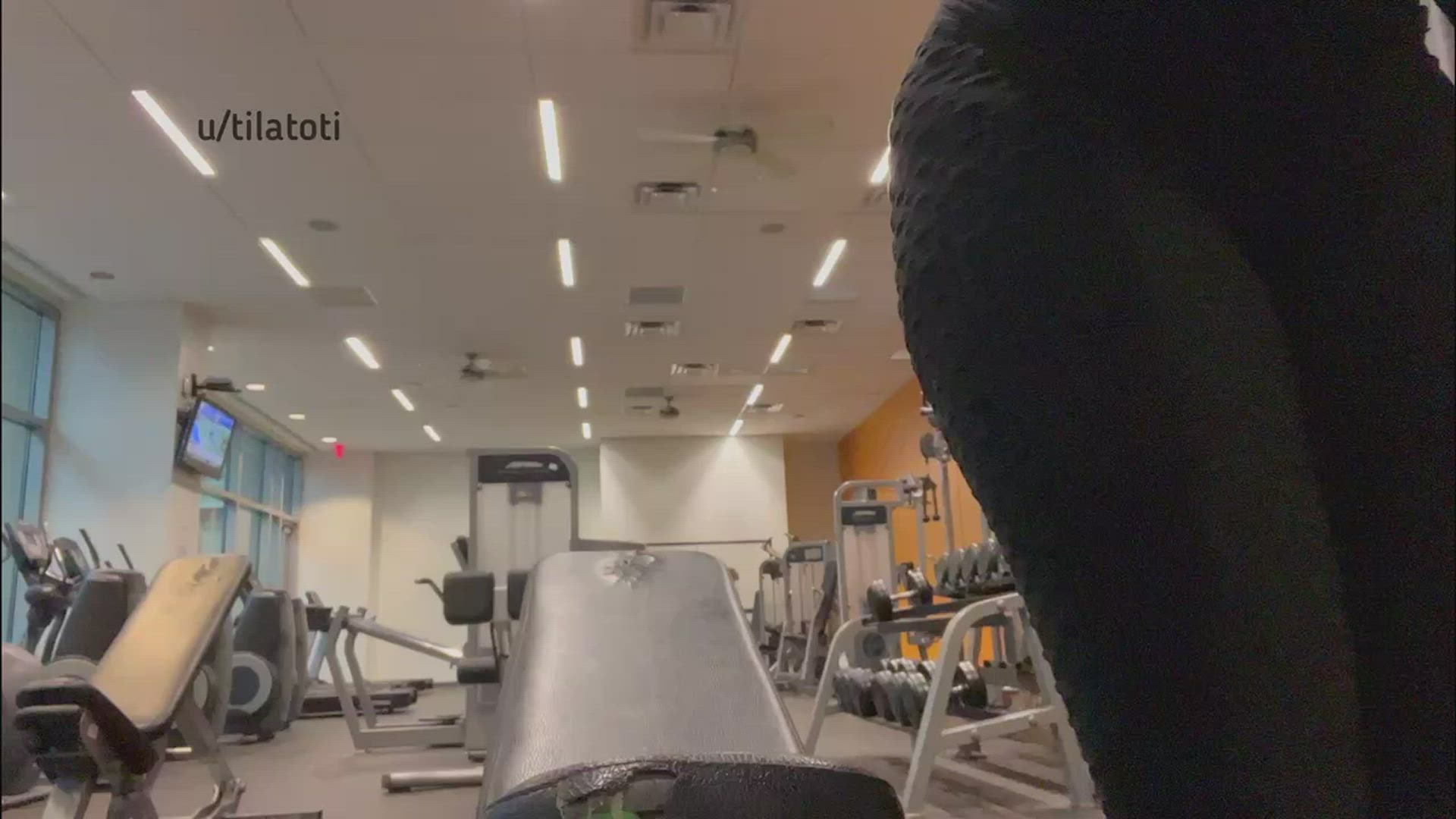 Being a naughty girl in the gym