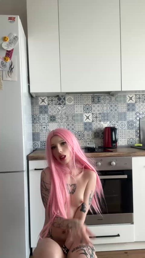 18 Years Old Amateur Anime Cosplay Kitchen Masturbating Orgasm Real Orgasm Wet Wet Pussy Porn GIF by maariii