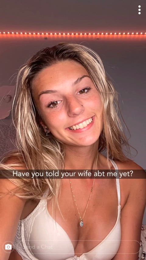 You end up cheating on your wife, turning the girl across the street into your secret little cum dump