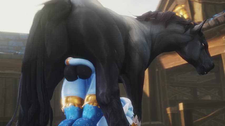 Pyrista couldn't help herself and decided to have some fun in the stables instead (Noname55)