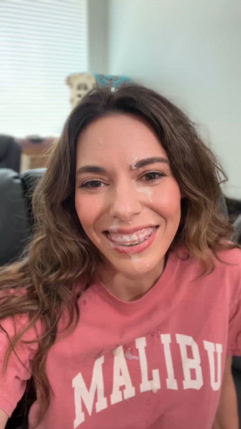 Cute MILF with braces