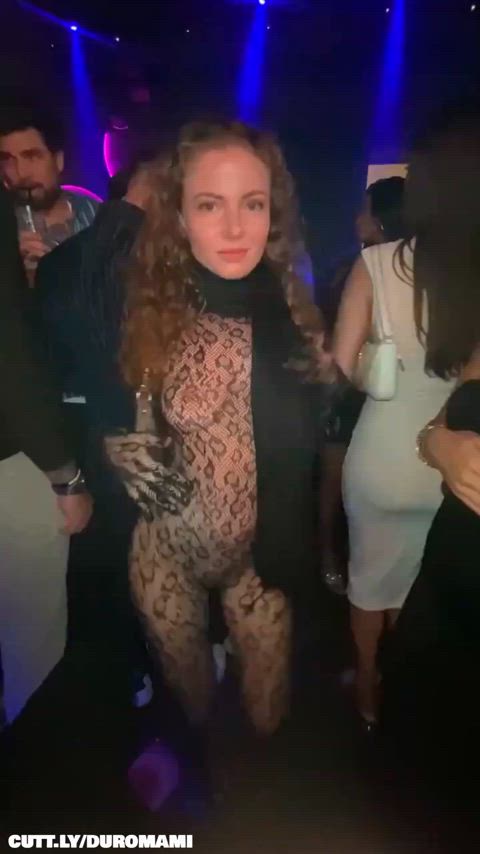 Amateur Club Compilation Exhibitionist Nightclub Public Redhead See Through Clothing Sheer Clothes Porn GIF by duromami