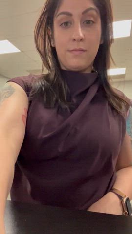 While everyone's out of the office, you get to see my titty drop front and center! 😉