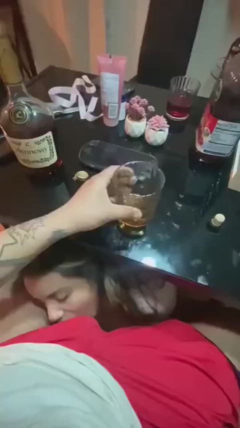 Drunk Daddy looking for his whore to empty his balls and help him relax
