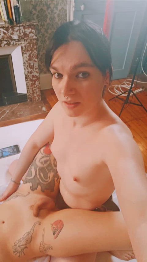 Anal Anal Play Ass Brunette OnlyFans Strap On Trans Trans Woman Trans girls Transexual Porn GIF by emilyretcher