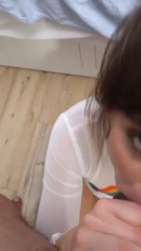 Blowjob Cum Cum In Mouth Cum Swallow Cumshot Teen cumslut Porn GIF by randeee4u