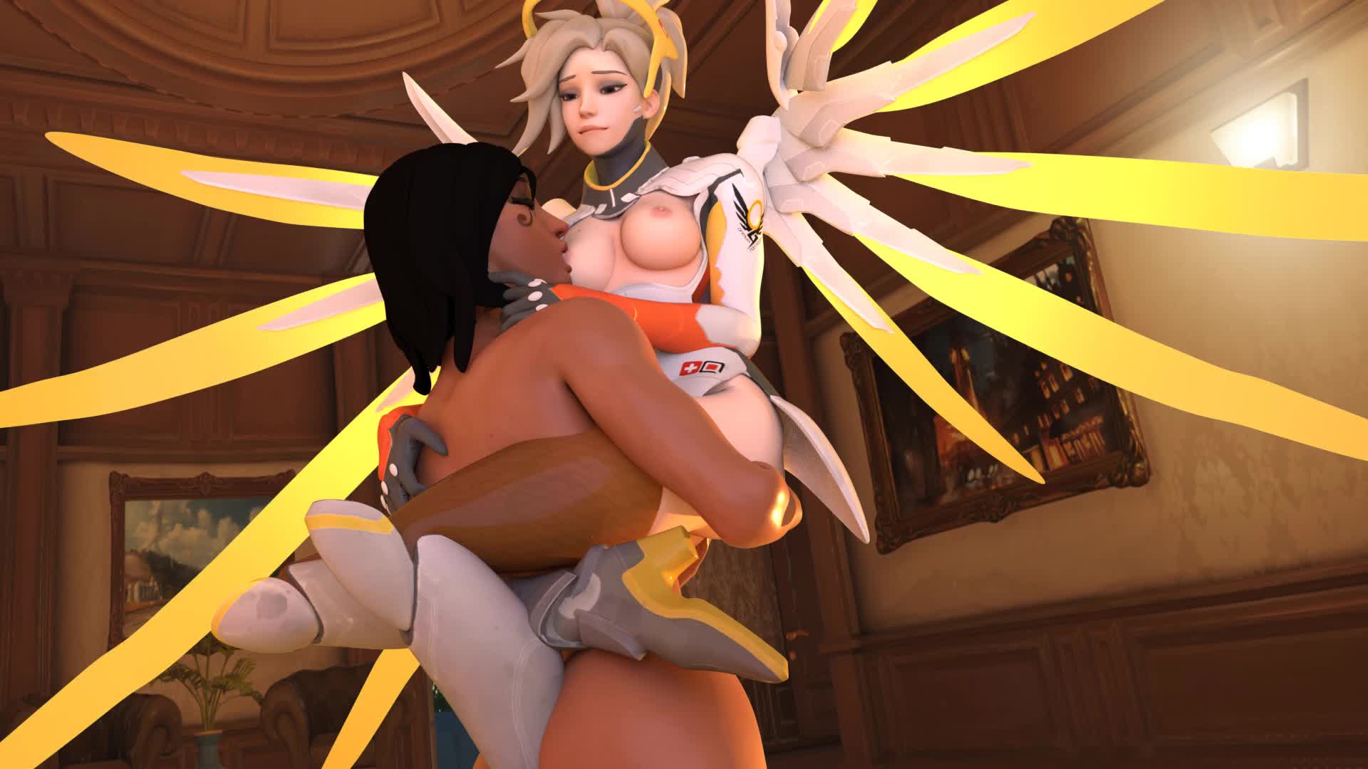 Mercy/Pharah - Titty Suck