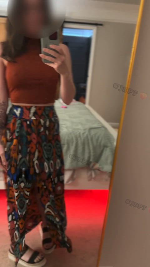 This dress may have been a bit risky