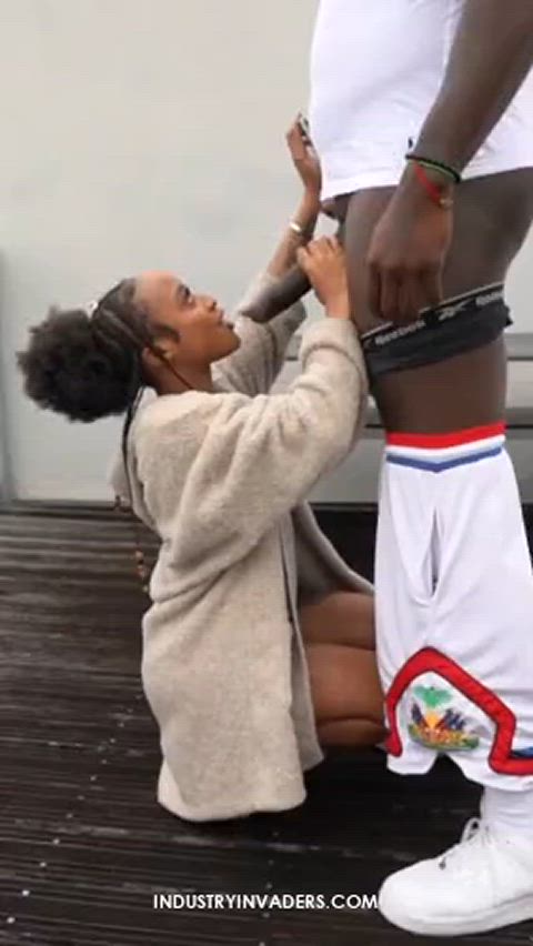BBC BBC slut Big Dick Blowjob Cute Outdoor Porn GIF by adultprime