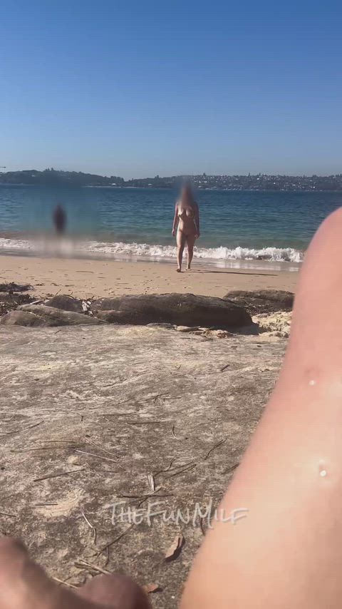 Beach Big Tits Flashing Tits Porn GIF by thefunmilf