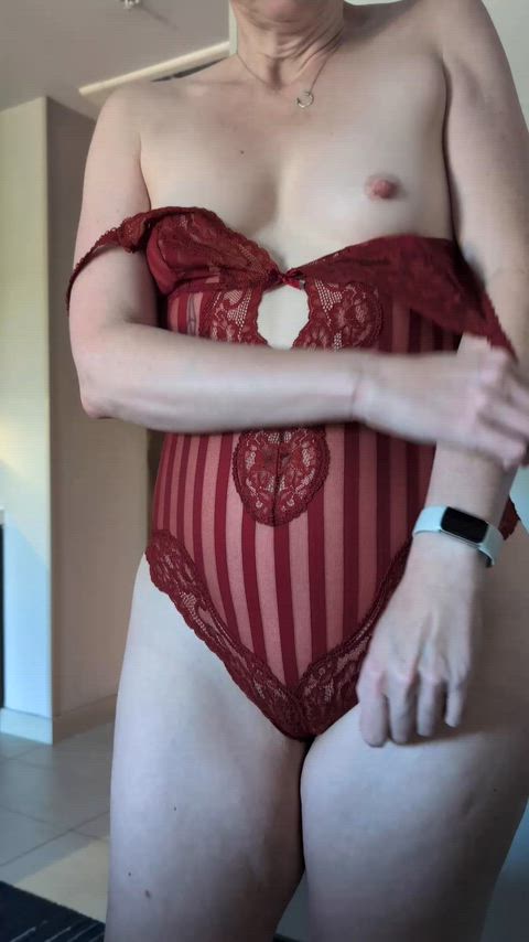 New bodysuit lingerie was a hit. Creampie followed.