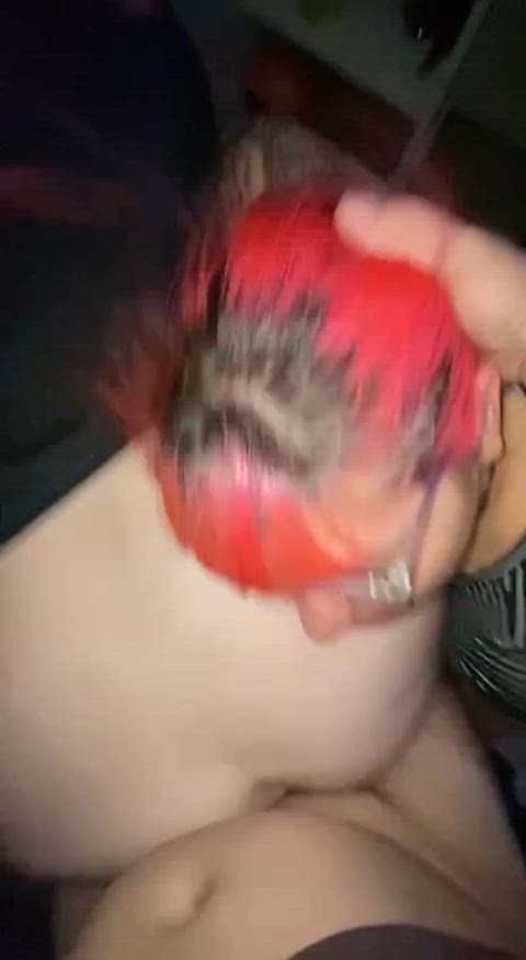 Fucking my pink pussy to the cum on Moka's face 🐰