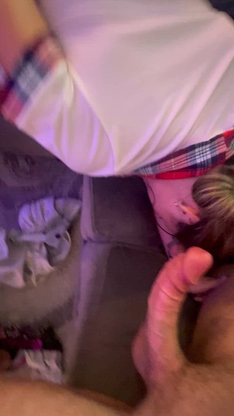 Threesome after class with lucky guy