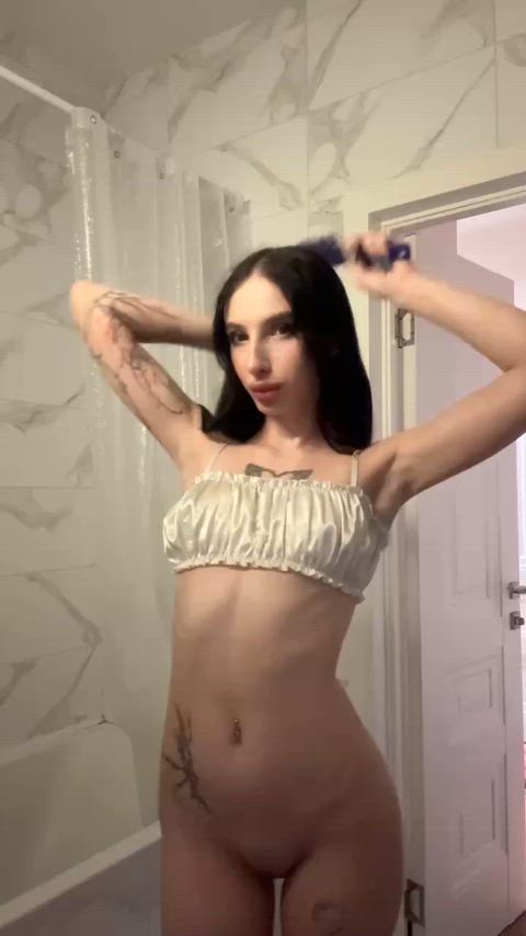 Babe Bathroom Hair Homemade Naked Natural Natural Tits OnlyFans Pussy Tits Porn GIF by maariii