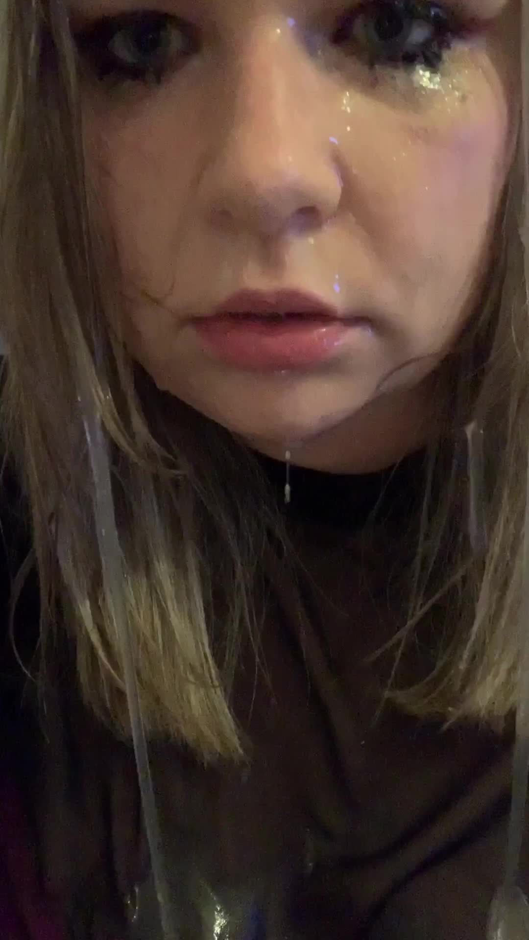 collected all the drool from fucking my throat and got a little messy