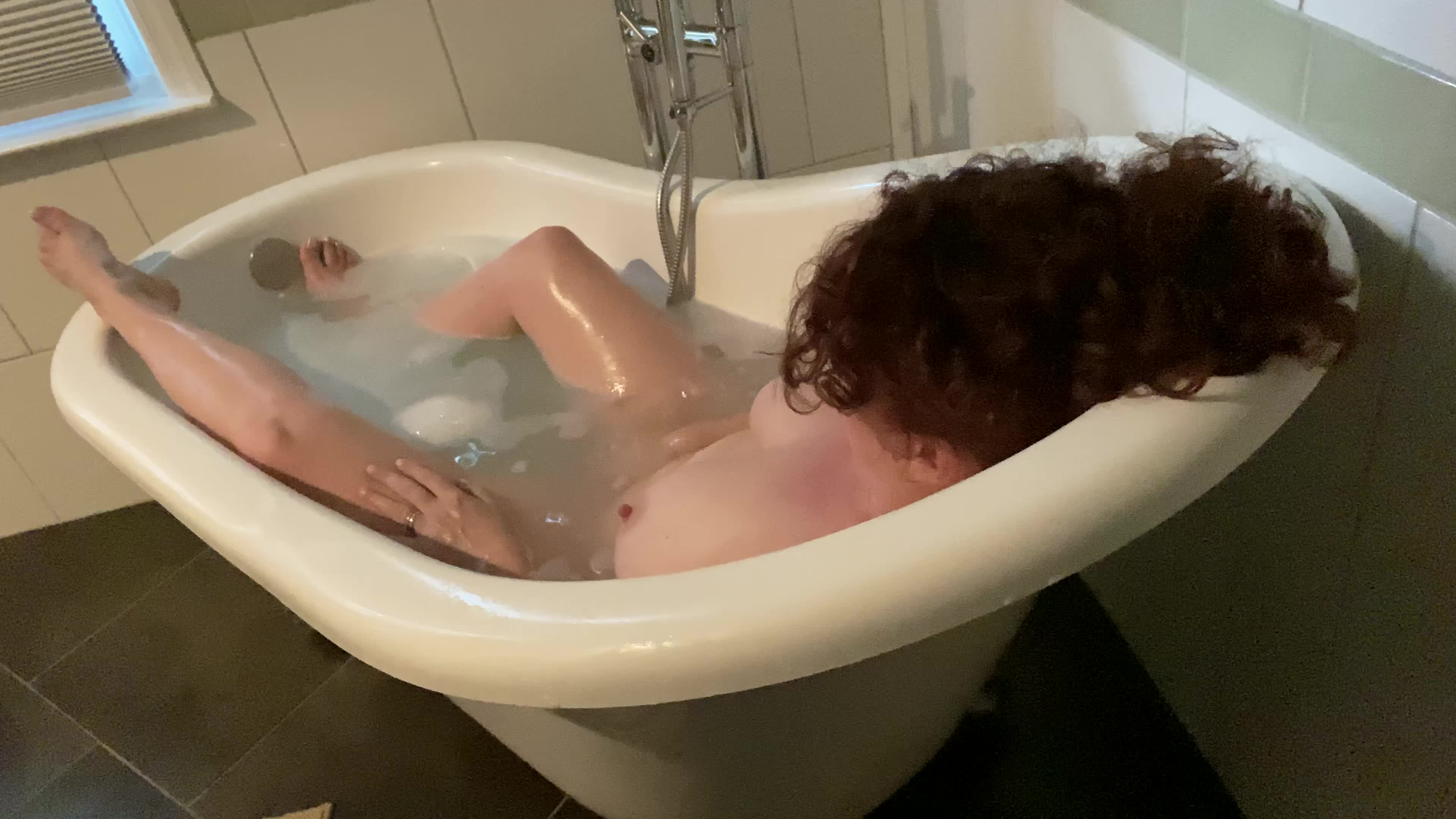 Getting off in the bathtub. Women do it lots....but have you really ever actually seen it happen??
