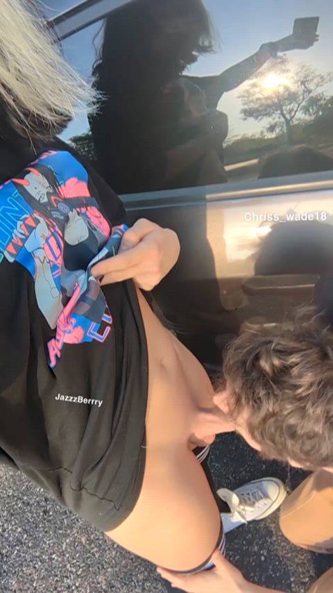Getting my dick sucked outside