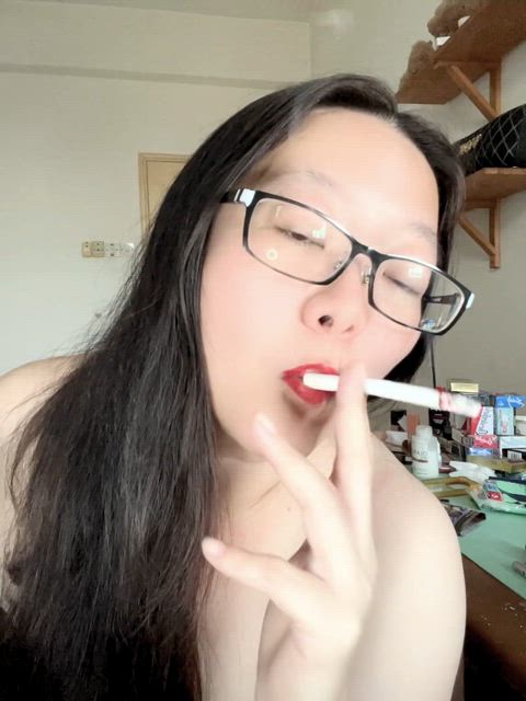 Be honest: Asian smoking waifu greets you at the door with cigarette between red lips, what do you do?