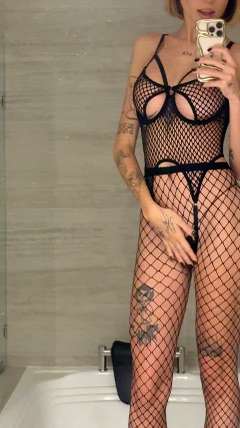 Do you like her black lingerie?