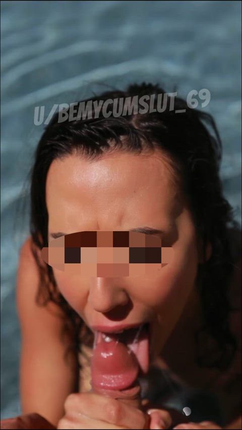 She's so happy with a face full of cum!