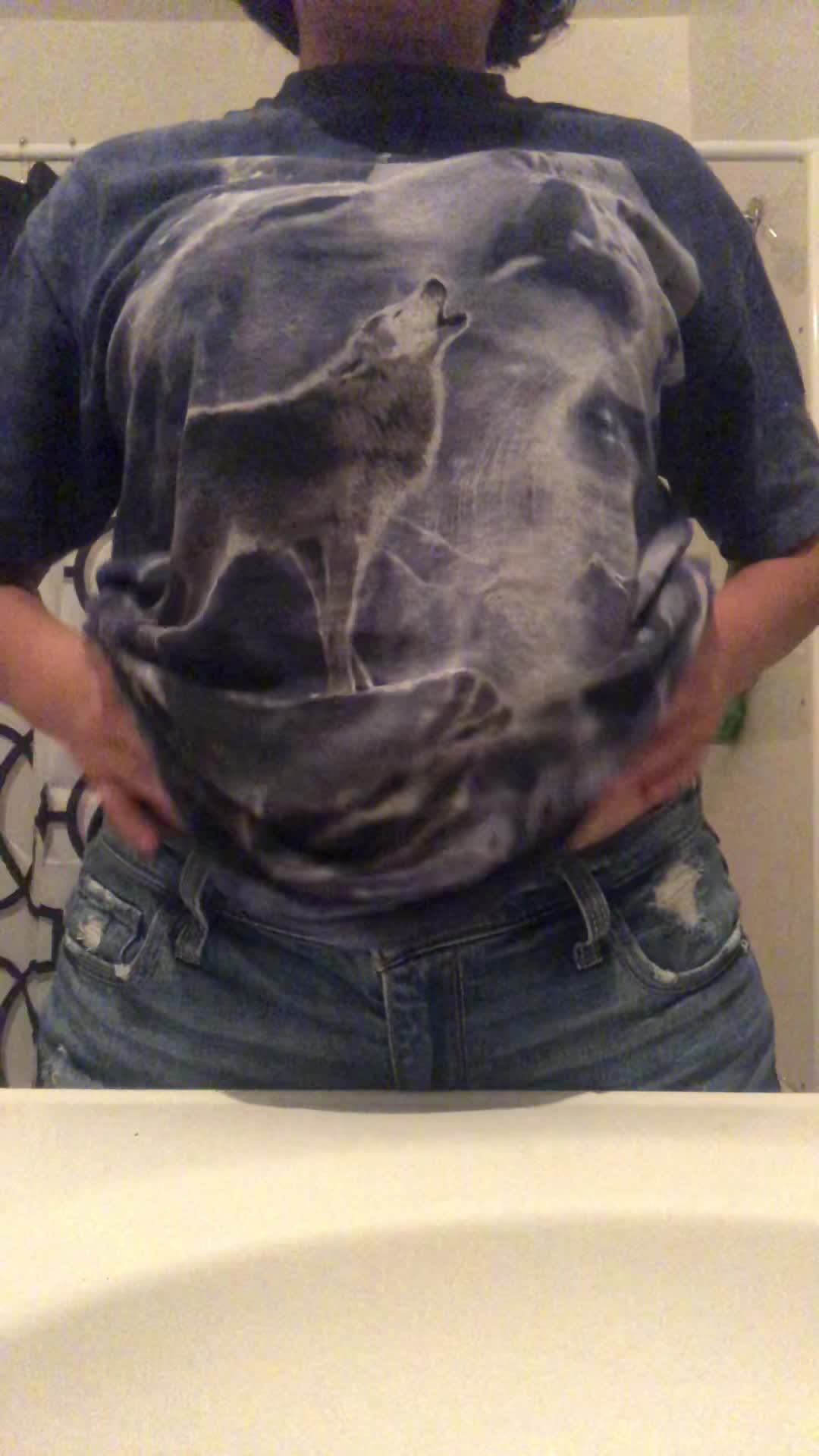 Tired o playing with my own tits ))):