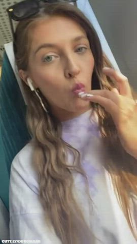 Cute Exhibitionist Masturbating Orgasm Pretty Public Pussy Upskirt Voyeur Porn GIF by duromami