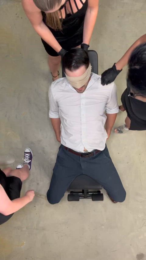 Wrapping guys up and having our way with them in an empty storage unit