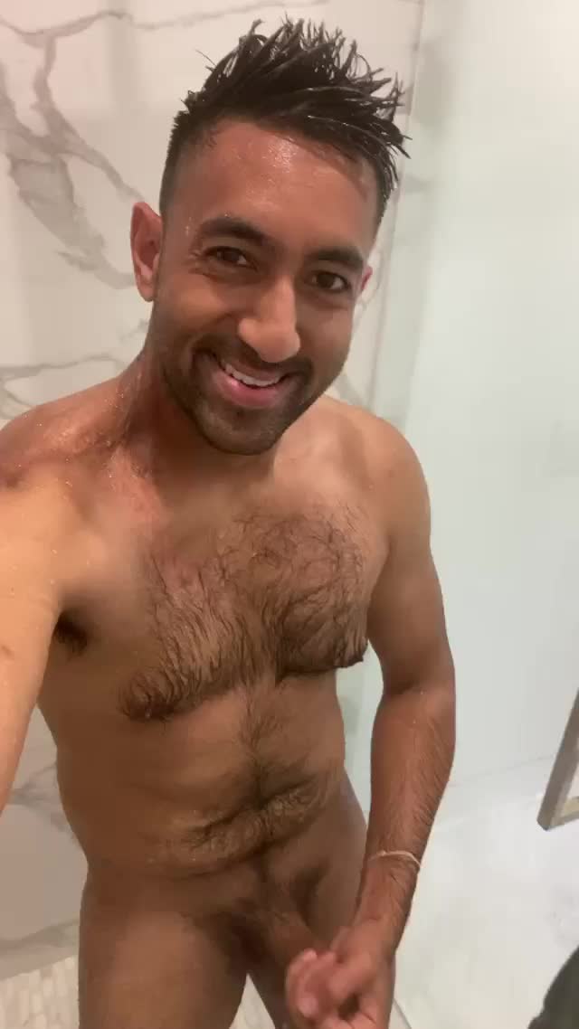 Stroking in the shower