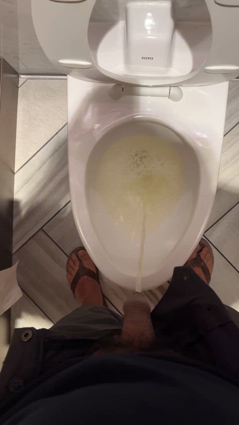 Public bathroom is the best to show off
