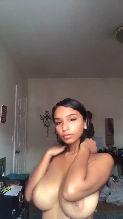 Amateur Big Tits Ebony Goddess Homemade Huge Tits Natural Tits Petite Teen Tit Worship Porn GIF by populardick