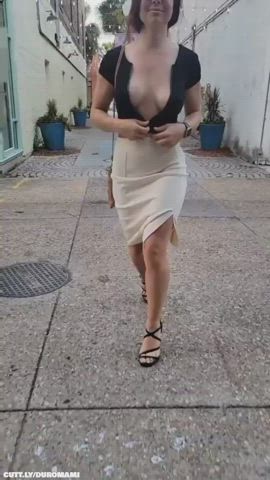 Amateur Ass Big Tits Boobs Compilation MILF Outdoor Public Titty Drop Porn GIF by duromami