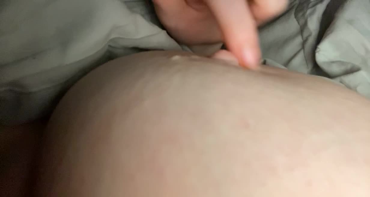 Pulling my nipples under the covers