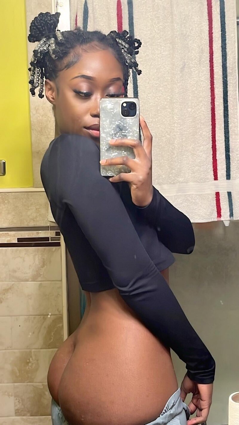 19 Years Old, Amateur, Ass, Babe, Bubble Butt, Ebony