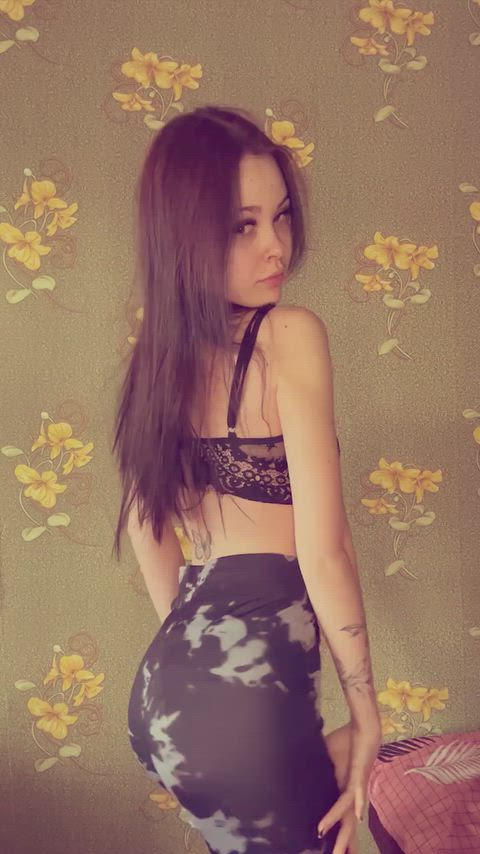 Amateur Cute Lingerie Natural Tits Stockings Tease Teasing Porn GIF by badcherry