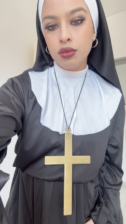 The possessed nun will suck out all your holy cum