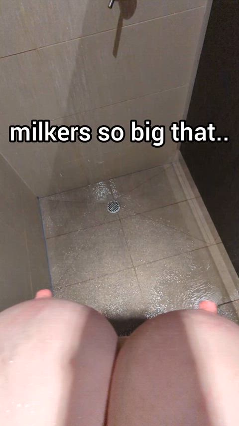 Love being naughty with my milkers in the gym shower after a big workout 😋