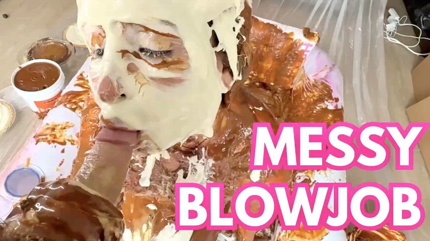 Messy blowjob and face fucking 🥧🤤🍆 [oc]