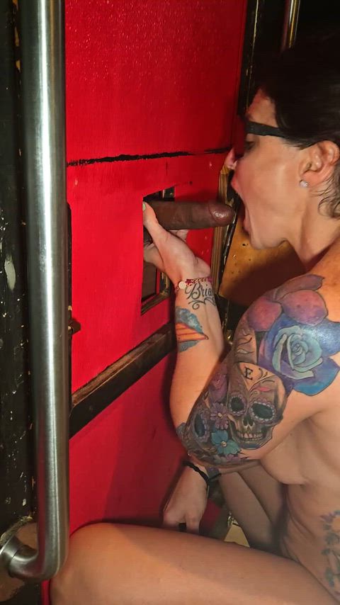 Throating BBC at the Gloryhole because I'm always Cock Hungry and wanting more