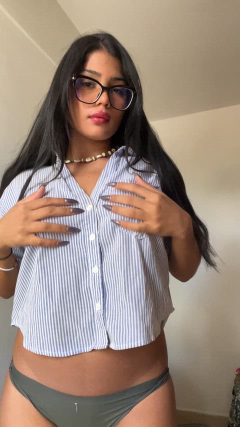 unexpected but really cute latina titty reveal